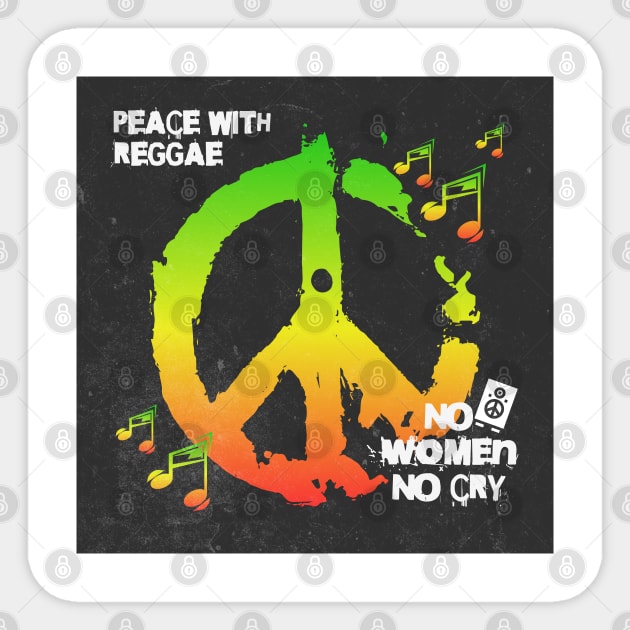 Reggae Peace - Jamaica Life - No Women No Cry Sticker by Oldetimemercan
